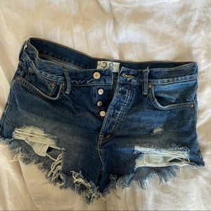We The Free x Free People Loving Good Vibrations Cutoff Jean Shorts
